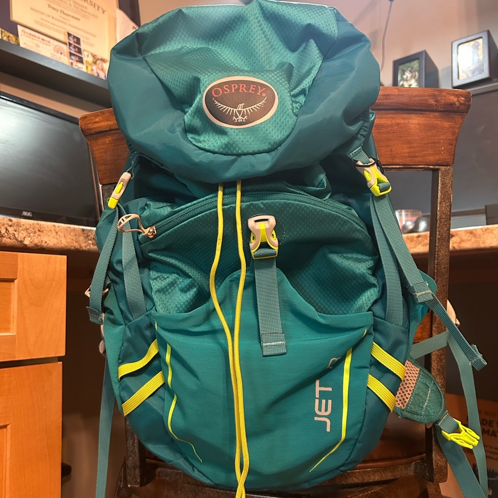 Osprey Jet 18 Backpack - Teal and Lime